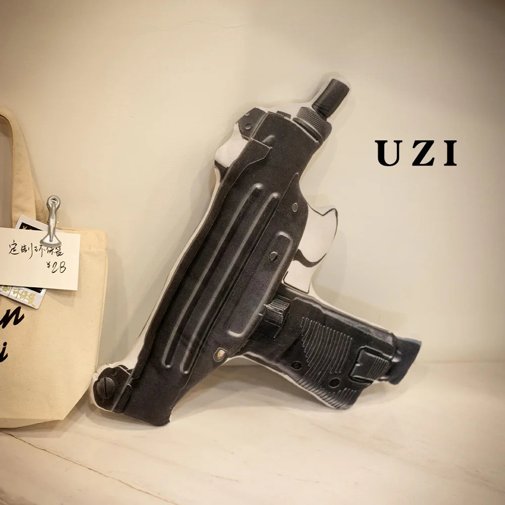 Gun-Shaped Plush Pillow