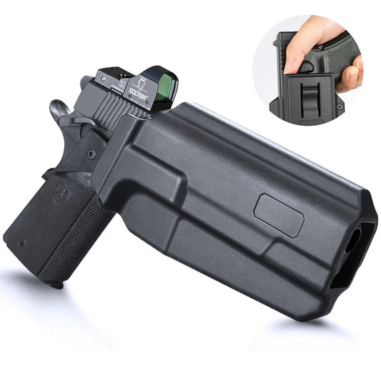 Polymer Red Dot Optics Cut Level II OWB Holster | 1911 .45 ACP