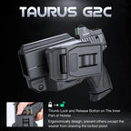 Polymer Red Dot Optics Cut Level II OWB Holster | Taurus G2C/G3/G3C/G3C TORO/PT111 Millennium G2/PT140 Millennium G2