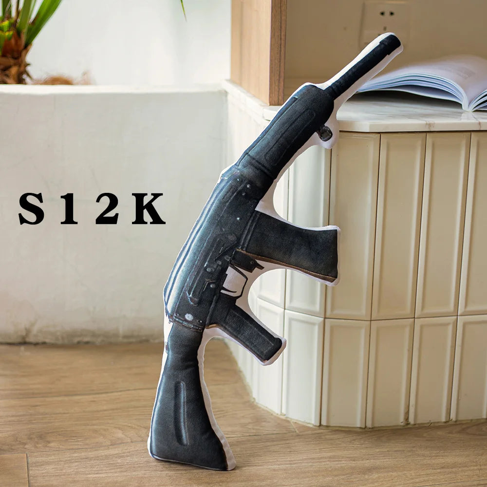 Gun-Shaped Plush Pillow