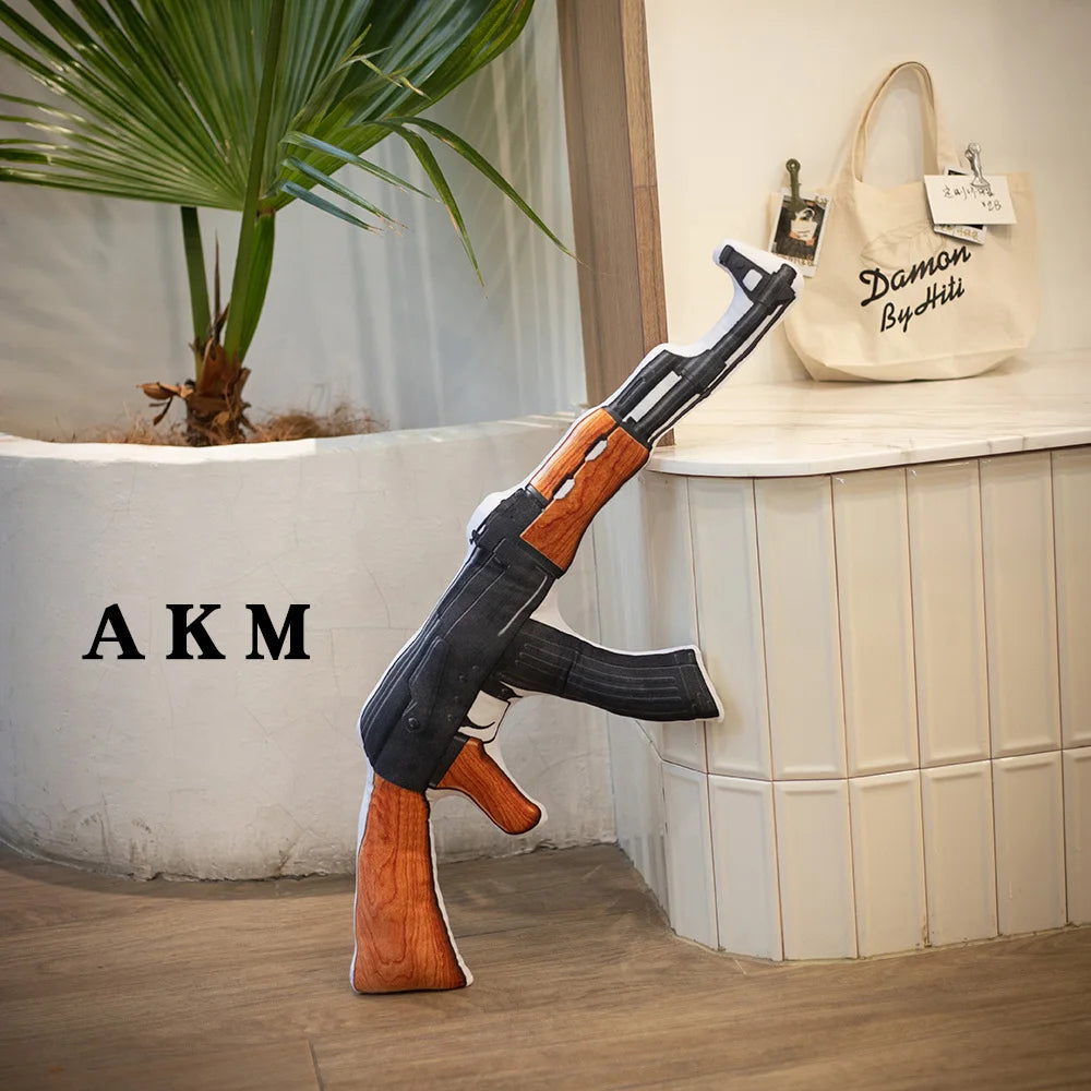 Gun-Shaped Plush Pillow