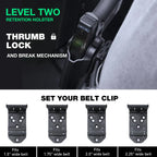 Polymer Red Dot Optics Cut Level II OWB Holster | G17/22/31