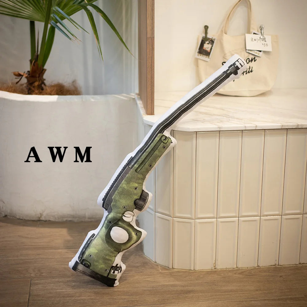 Gun-Shaped Plush Pillow