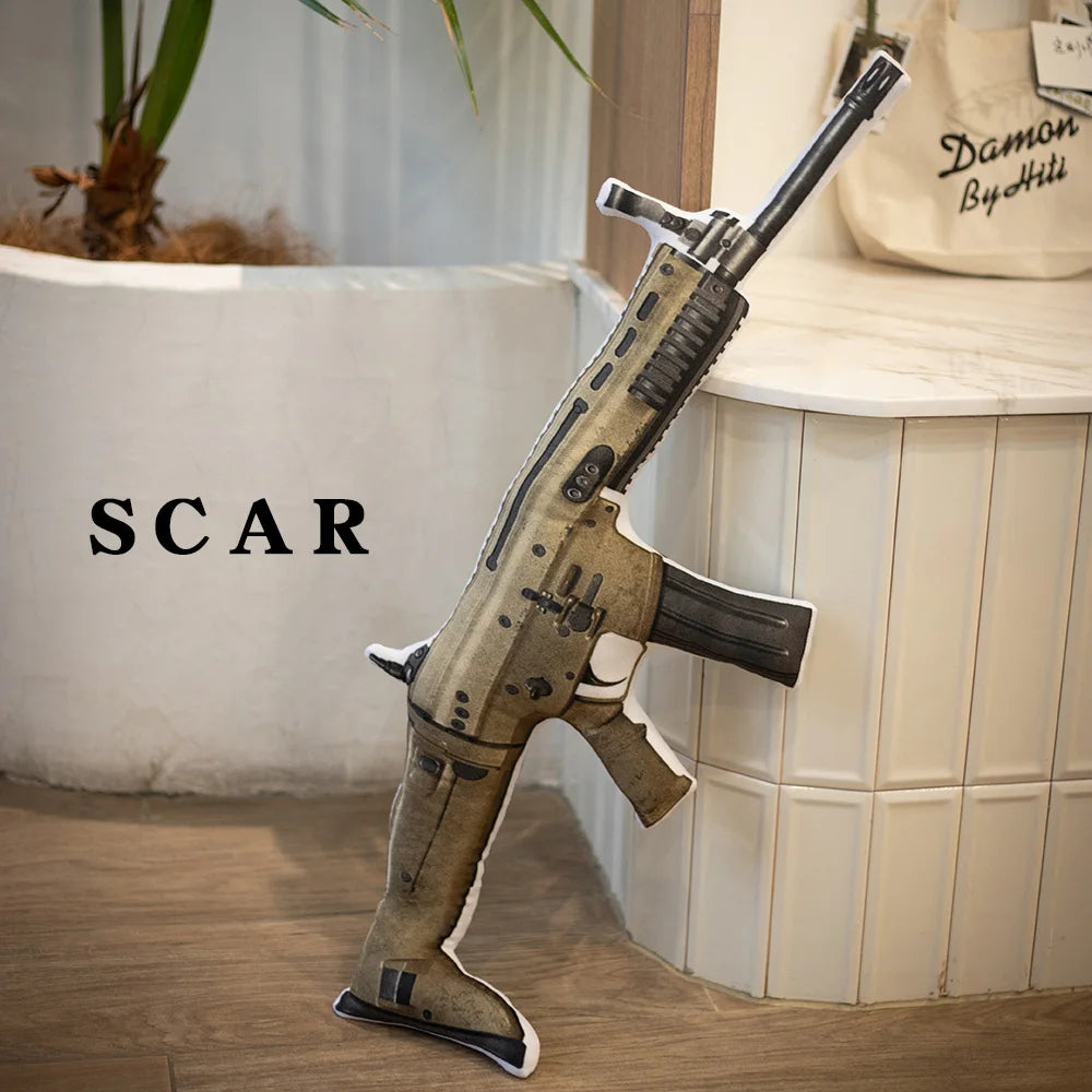 Gun-Shaped Plush Pillow