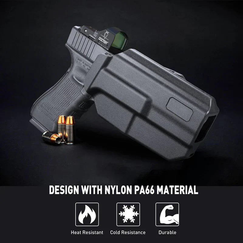 Polymer Red Dot Optics Cut Level II OWB Holster | G17/22/31