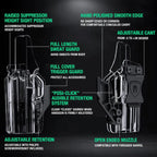 Clear Polymer IWB Holsters with Claw | P365XL/P365/P365 SAS/P365X Red Dot Optics Cut