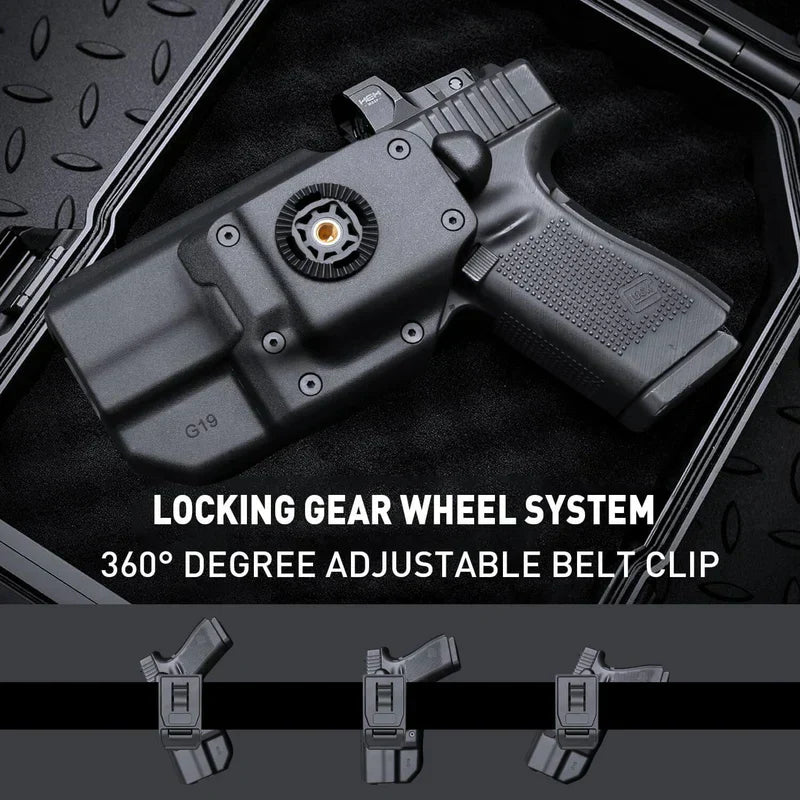 Polymer Red Dot Optics Cut Level II OWB Holster | G19/23/32/44(Gen3-5), G19X/45