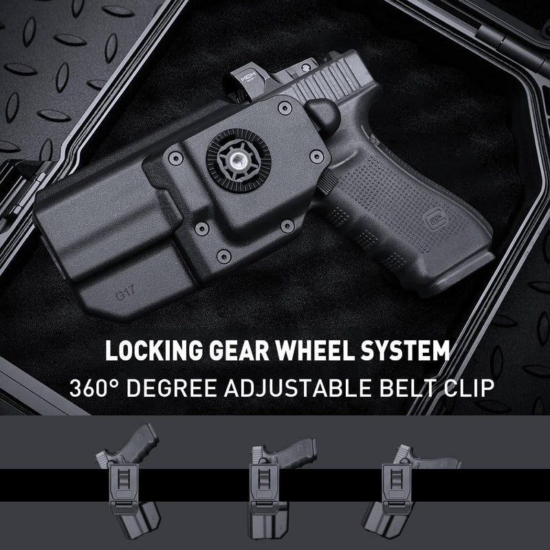 Polymer Red Dot Optics Cut Level II OWB Holster | G17/22/31