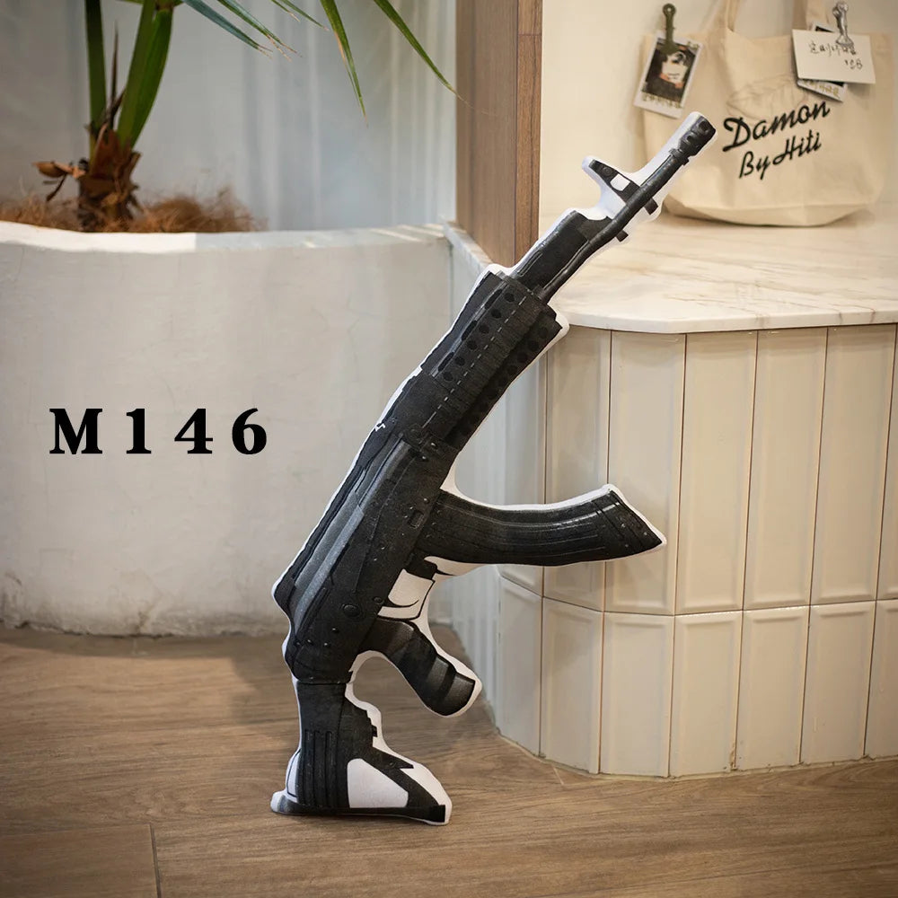 Gun-Shaped Plush Pillow