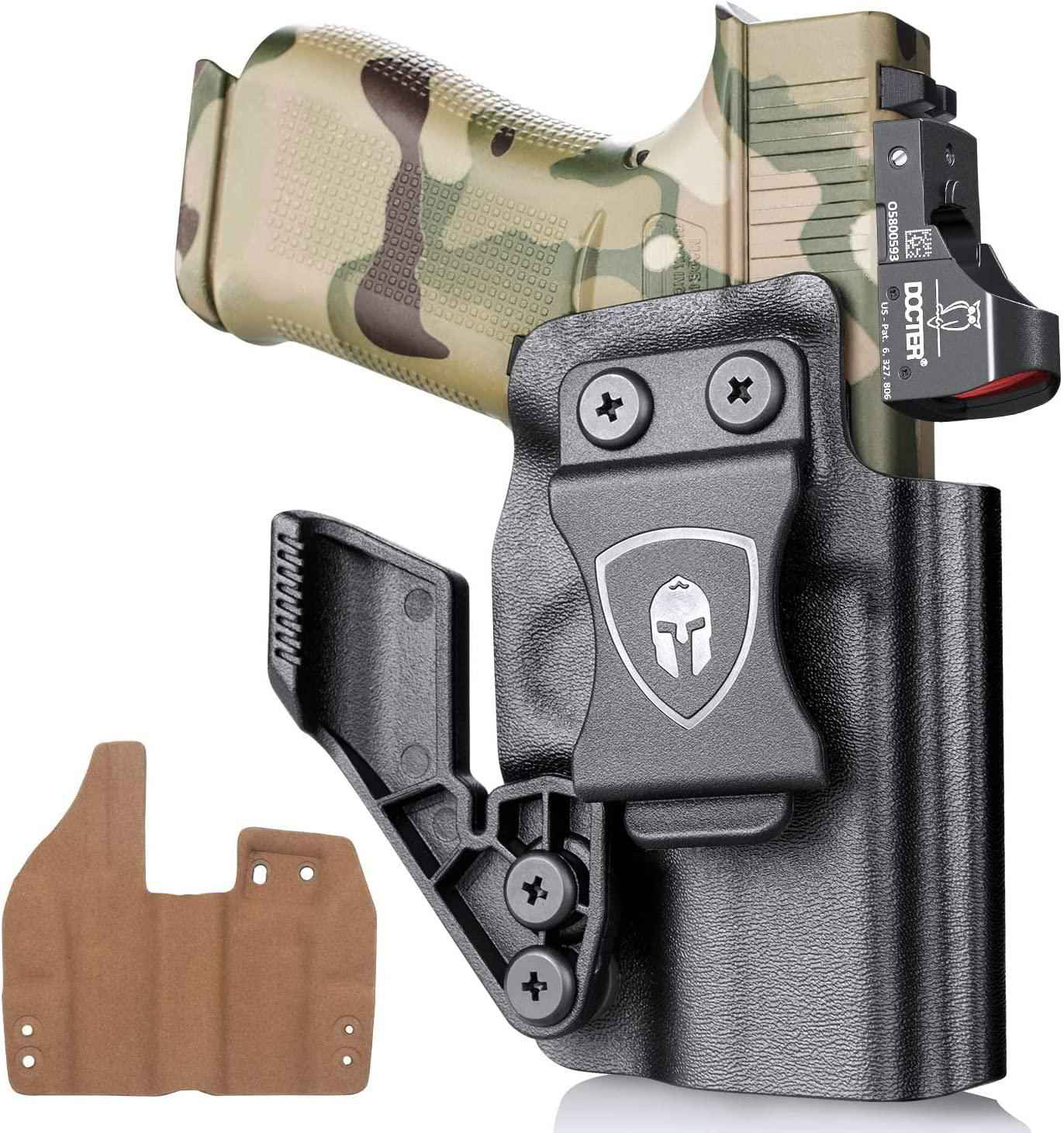 IWB Kydex & Leather Hybrid Holster with Optics Cut & Claw | G43/43X