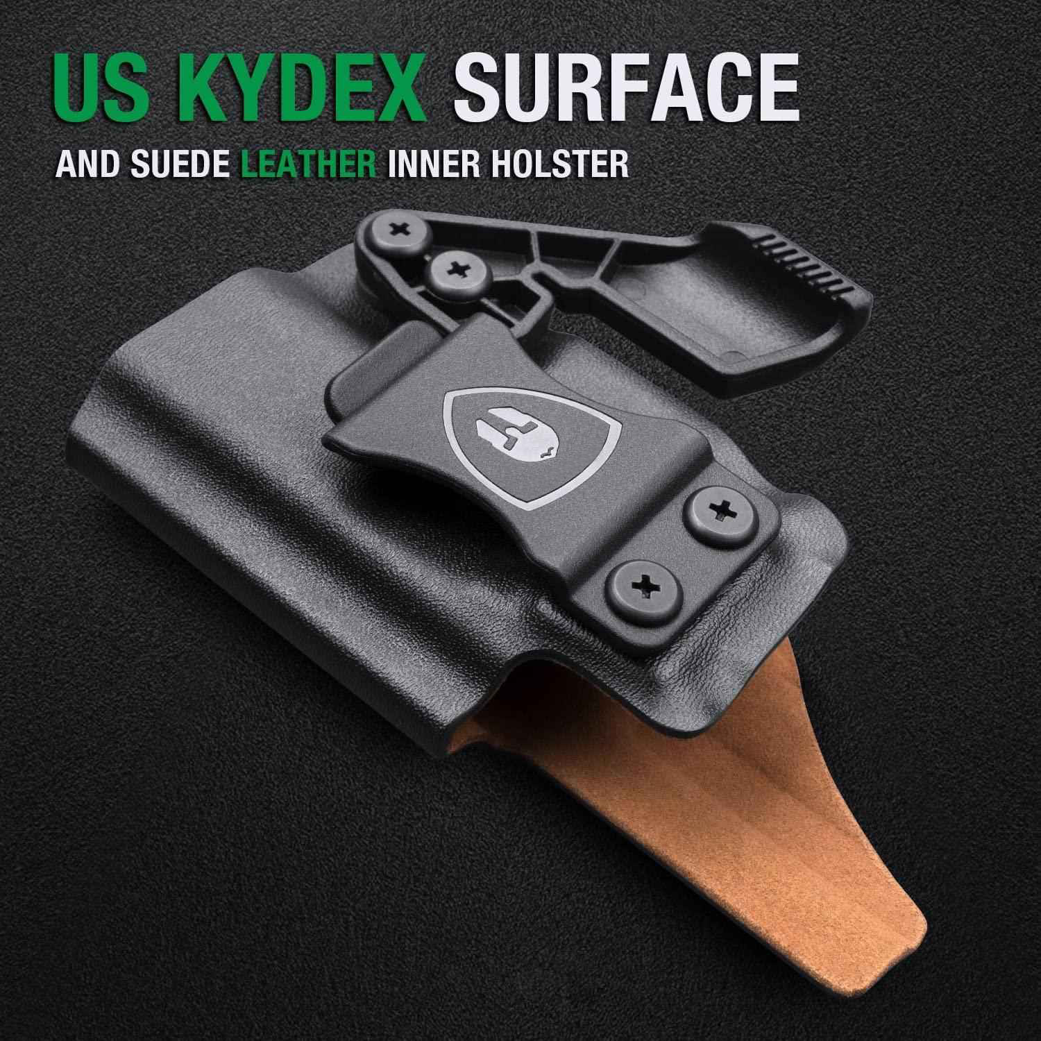 IWB Kydex & Leather Hybrid Holster with Optics Cut & Claw | Sig Sauer P365/P365XL/P365SAS/P365X/P365.380ACP/P365ROSE.380ACP