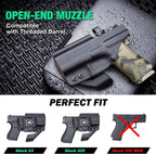 IWB Kydex & Leather Hybrid Holster with Optics Cut & Claw | G43/43X