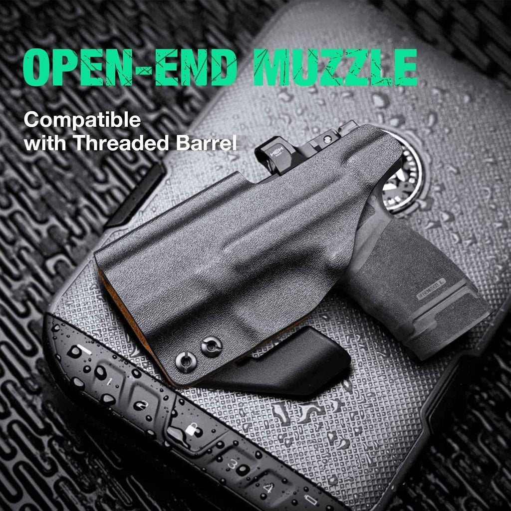 IWB Kydex & Leather Hybrid Holster with Optics Cut & Claw | Springfield Armory Hellcat /OSP/RDP