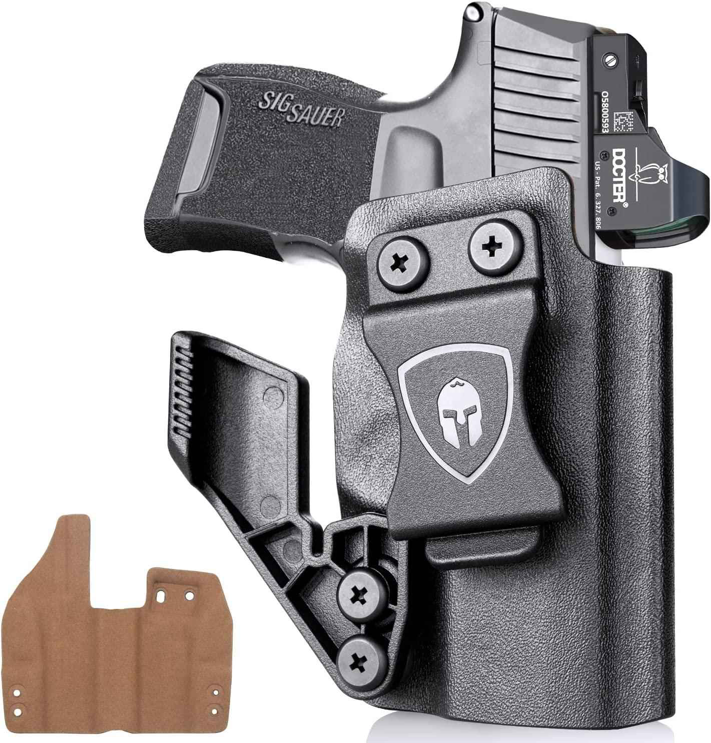 IWB Kydex & Leather Hybrid Holster with Optics Cut & Claw | Sig Sauer P365/P365XL/P365SAS/P365X/P365.380ACP/P365ROSE.380ACP
