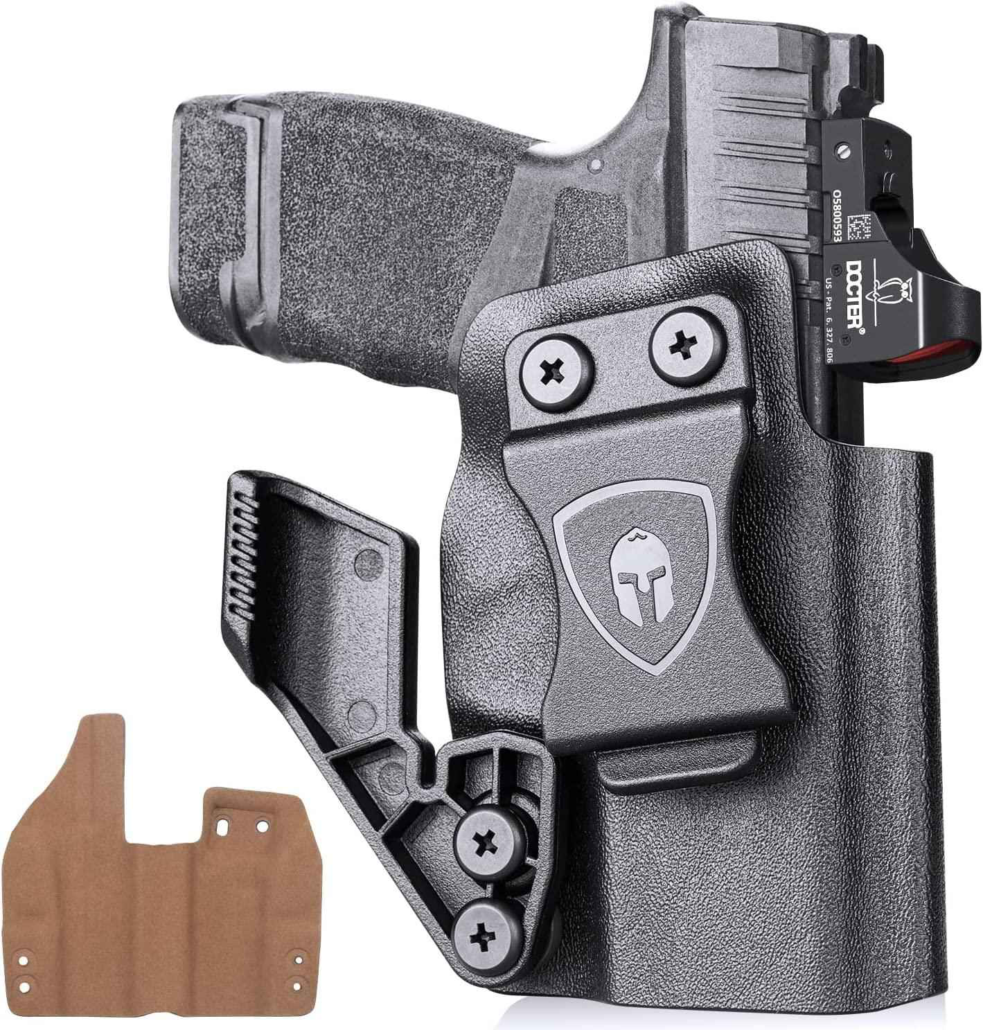 IWB Kydex & Leather Hybrid Holster with Optics Cut & Claw | Springfield Armory Hellcat /OSP/RDP