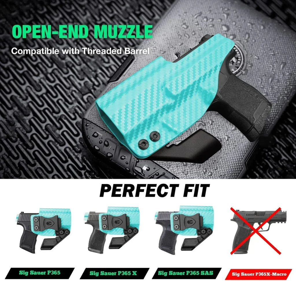 Carbon Fiber Kydex IWB Holster | Sig Sauer P365 / P365X / P365 SAS