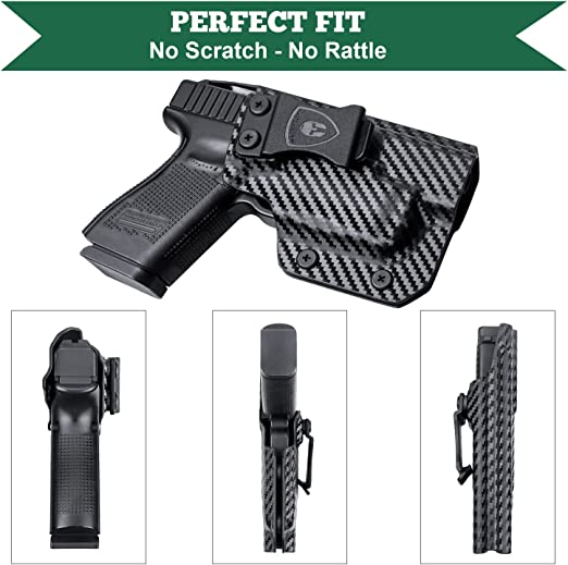 Carbon Fiber Kydex IWB Light Bearing TLR6 Holster | Glock 17/19/20/21/22/29/31/32/35 Gen 4-5/44/45