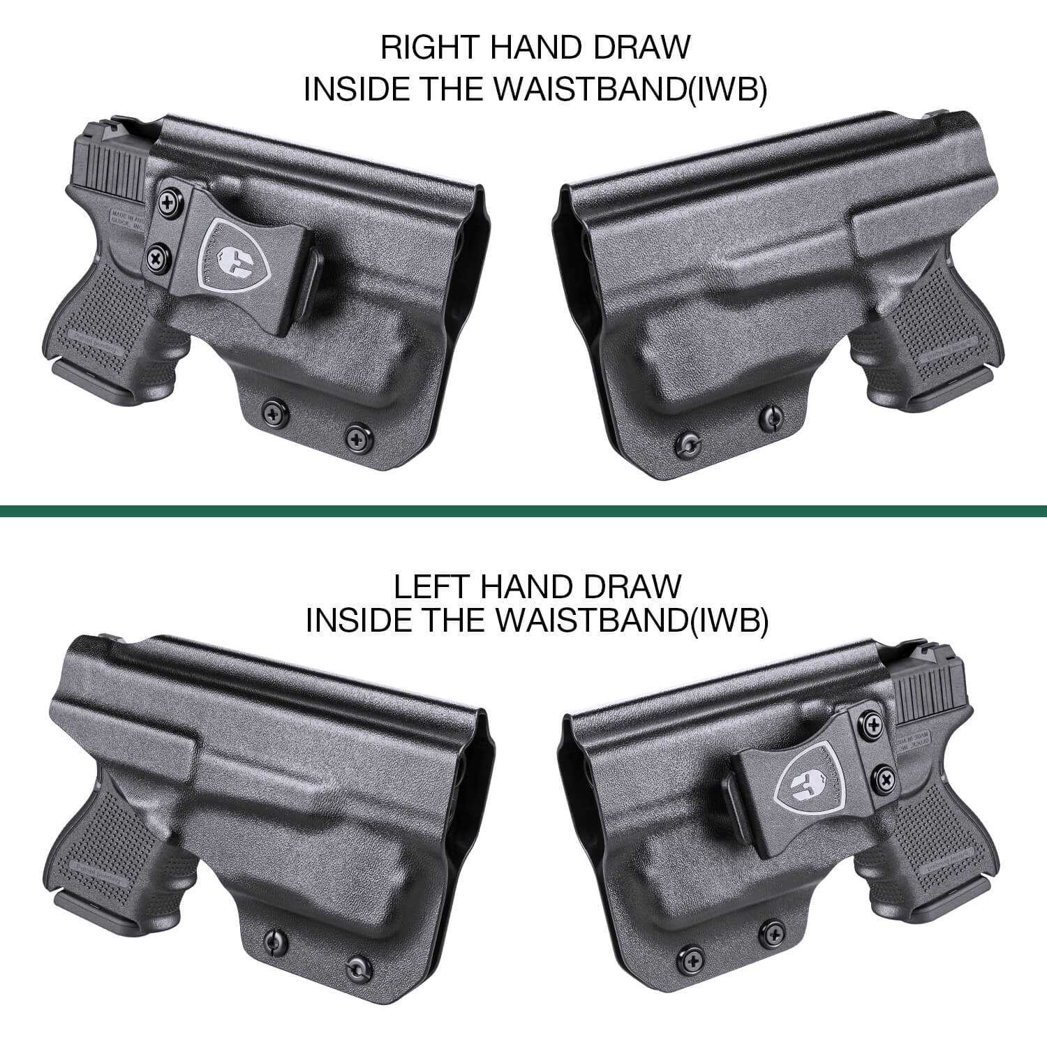 IWB Kydex Light Bearing TLR6 Holster | G26/26 Gen 4/27/27 Gen 4/28/33/33 Gen 4 Right&Left Handed