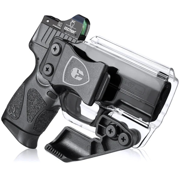 Clear Polymer IWB Holsters with Claw | Taurus G2C/G3C/Millennium PT111 G2/ PT140 Red Dot Optics Cut