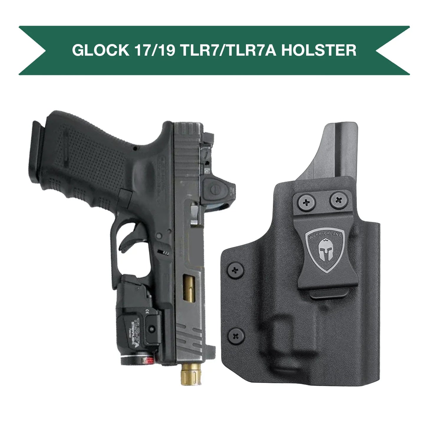 IWB Kydex Light Bearing TLR7/TLR7A Holster with Red Dot Optics Cut | G17/19/23/32 Gen 4-5/19X/44/45