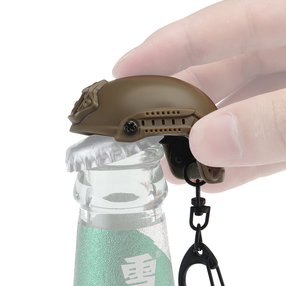 Tactical Helmet Bottle Opener Keychain