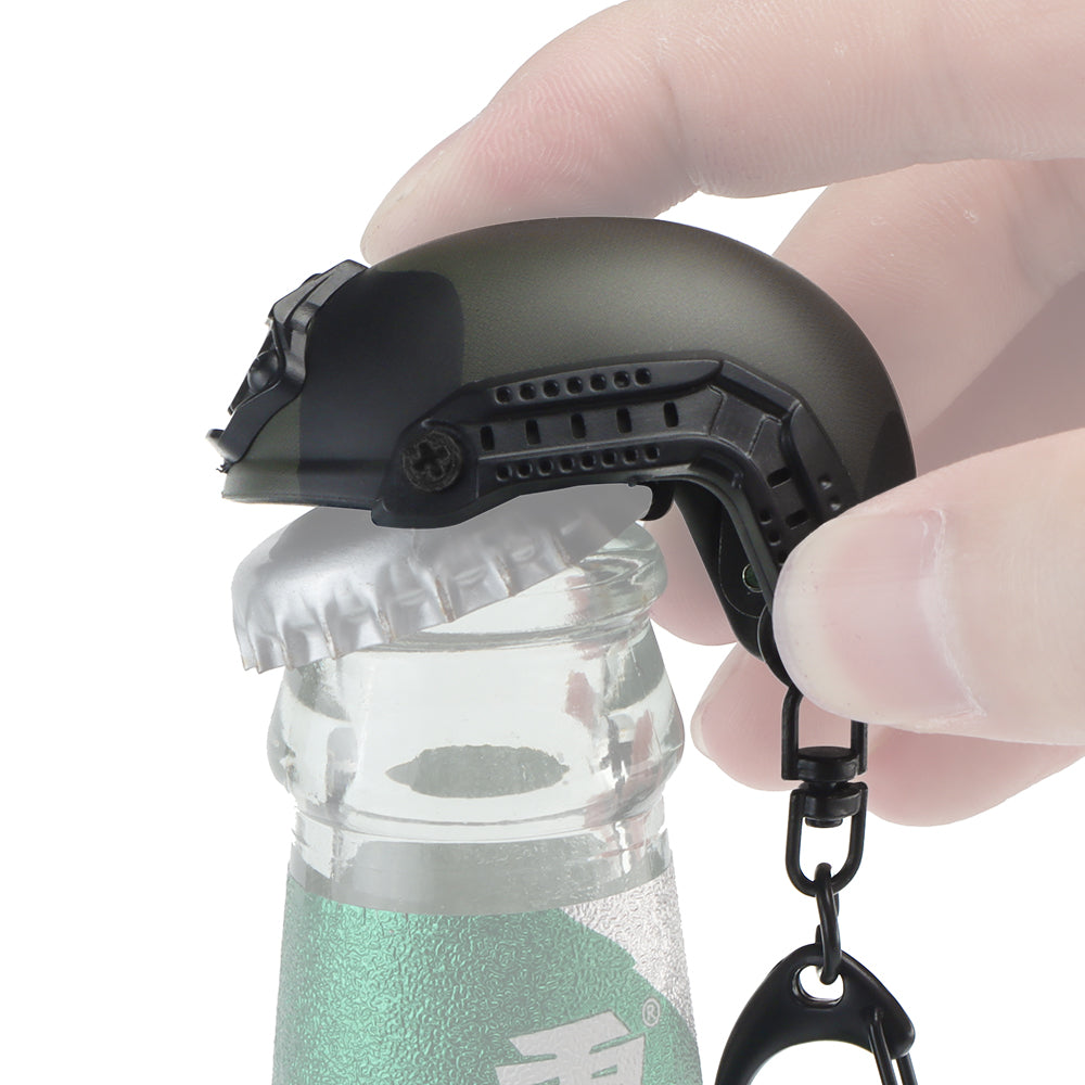 Tactical Helmet Bottle Opener Keychain