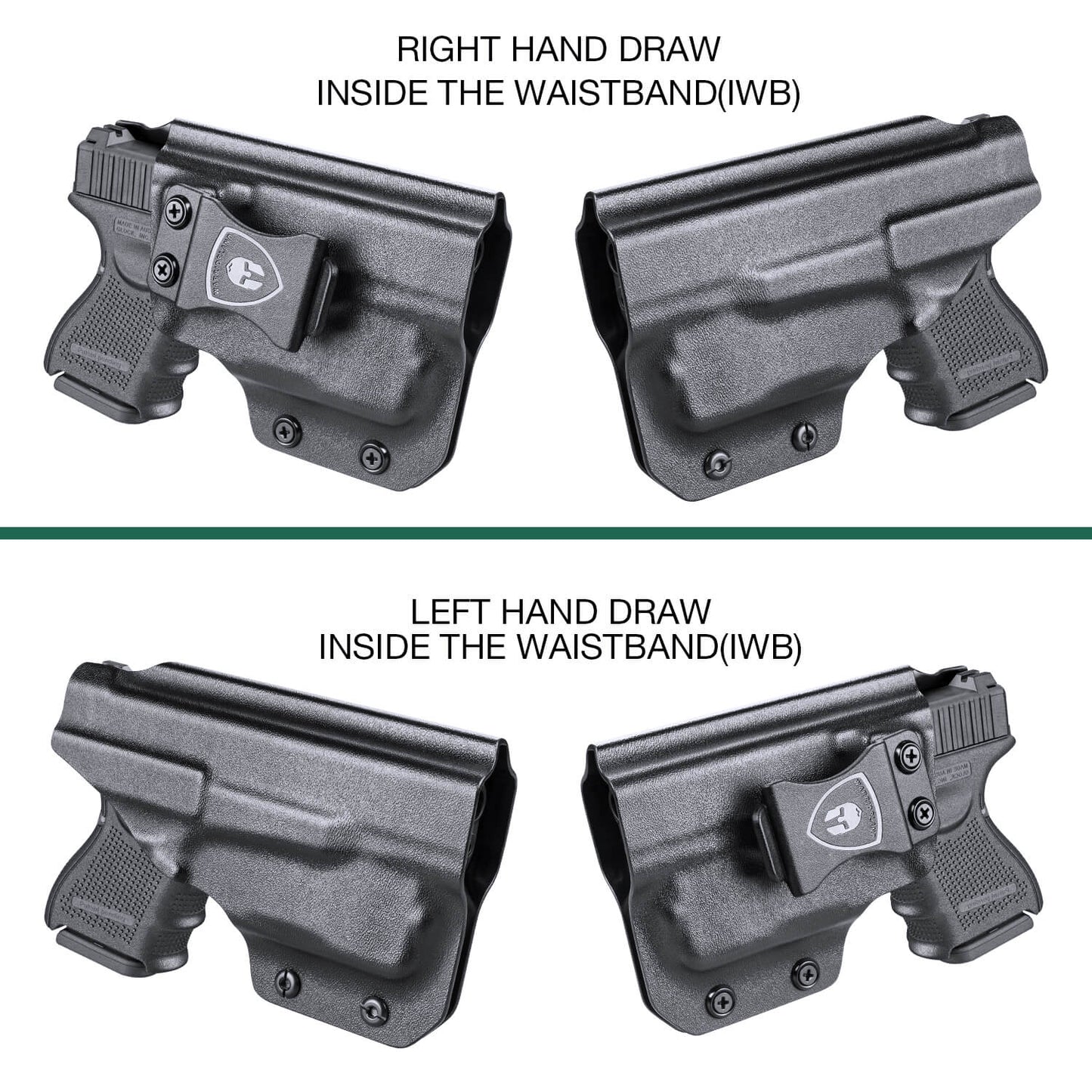 IWB Kydex Light Bearing TLR6 Holster | G26/26 Gen 4/27/27 Gen 4/28/33/33 Gen 4 Right&Left Handed